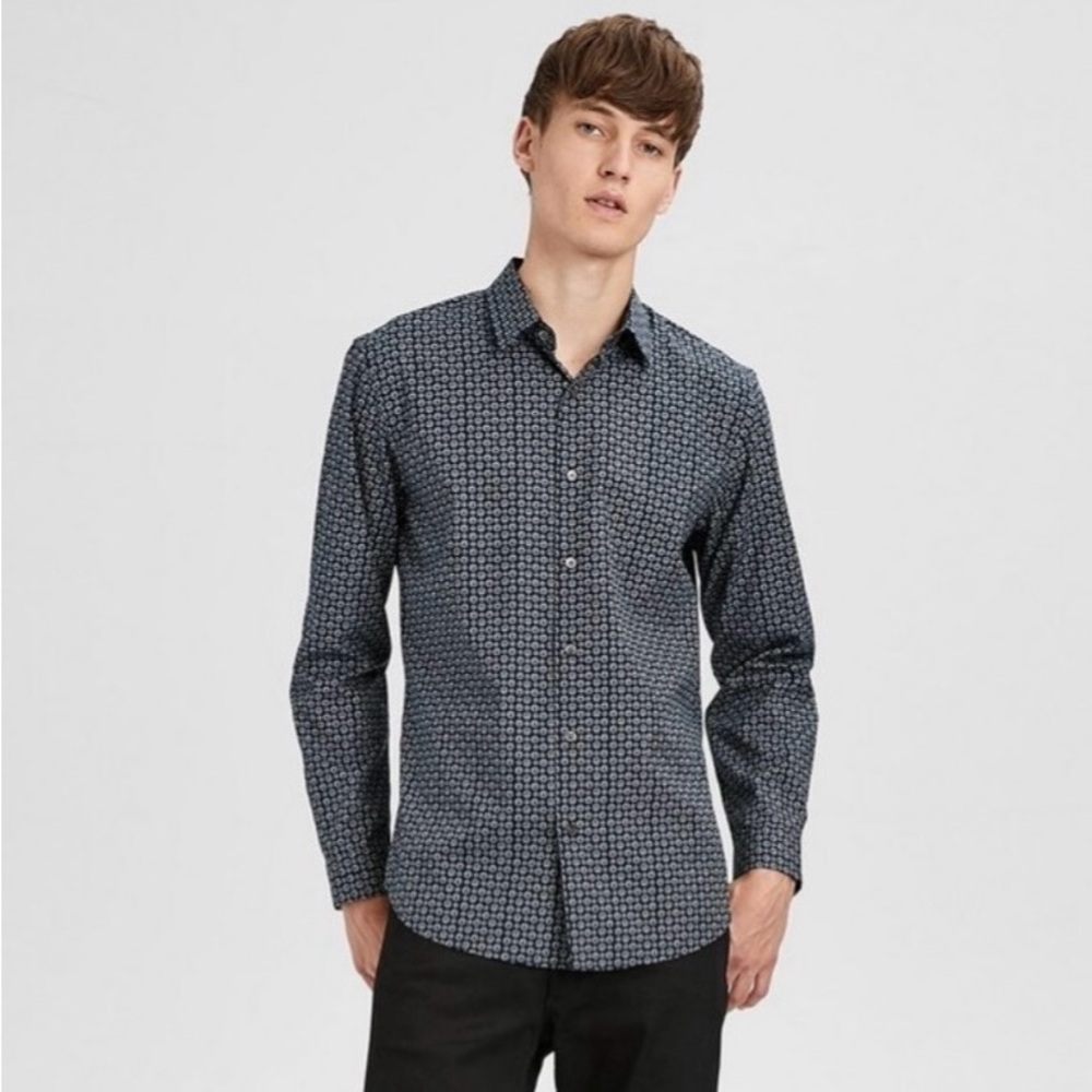 Theory | Abstract Print Clean Shirt Size Large